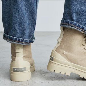 Everlane canvas utility boot, light khaki